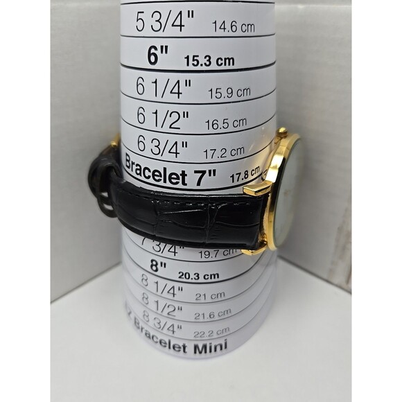 Mens Q & Q By Citizen Quartz Gold Tone Dress Watch White BlackNew Battery 30M WR - Picture 7 of 12